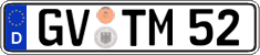 German license plate, Regular plates