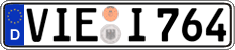 German license plate, Regular plates