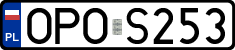 License plates of Poland, Regular car plates