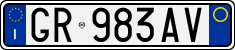 License plate of Italy, Cars (1994 year series)
