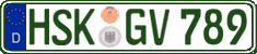 German license plate, Regular plates