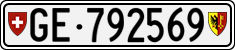 License plate of Switzerland, Cars