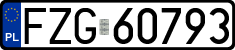 License plates of Poland, Regular car plates