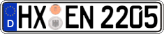 German license plate, Regular plates