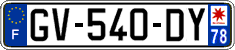 French license plate, SIV (ordinary)