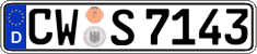German license plate, Regular plates