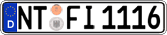 German license plate, Regular plates