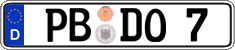 German license plate, Regular plates