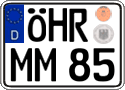 German license plate, Regular plates