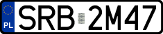 License plates of Poland, Regular car plates