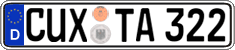 German license plate, Regular plates