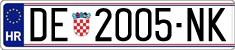 License plate of Croatia, Regular plates