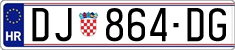 License plate of Croatia, Regular plates