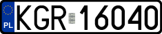 License plates of Poland, Regular car plates
