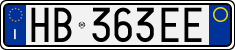License plate of Italy, Cars (1994 year series)