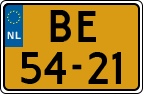 License plate of the Netherlands, Imported oldtimers (commercial vehicles)