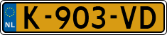 License plate of the Netherlands, Cars