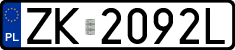 License plates of Poland, Regular car plates