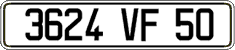 French license plate, FNI
