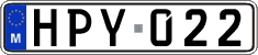 License plate of Malta, Regular plates (ABC 123)