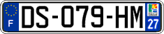 French license plate, SIV (ordinary)