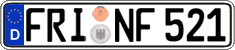 German license plate, Regular plates