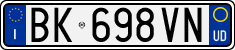 License plate of Italy, Cars (1994 year series)