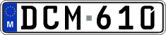 License plate of Malta, Regular plates (ABC 123)