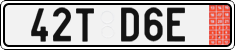License plate of the Czech Republic, Export transit plates