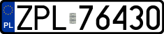 License plates of Poland, Regular car plates