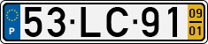 License plate of Portugal, Regular plates