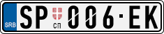 License plate of Serbia, Cars