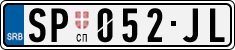 License plate of Serbia, Cars
