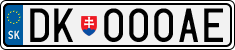 License plate of Slovakia, Vanity Plates