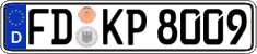 German license plate, Regular plates