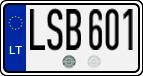 License plate of Lithuania, Cars