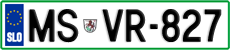 License plate of Slovenia, Cars