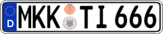 German license plate, Regular plates