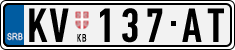 License plate of Serbia, Cars