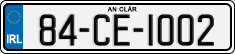 License plate of Ireland, Regular plates