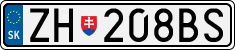 License plate of Slovakia, Cars