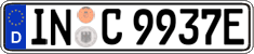 German license plate, Electric vehicles