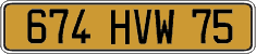 French license plate, FNI
