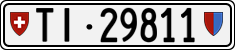License plate of Switzerland, Cars