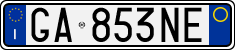 License plate of Italy, Cars (1994 year series)