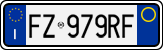License plate of Italy, Cars (1994 year series)