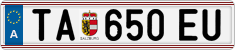 License plate of Austria, Regular plates