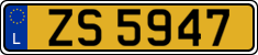 License plate of Luxembourg, 2003 year system