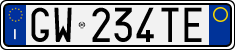License plate of Italy, Cars (1994 year series)