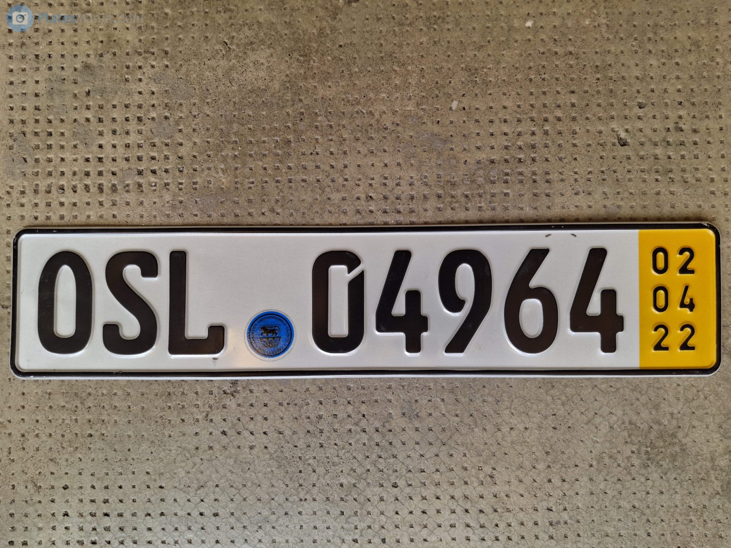 OSL 04964, License plate without vehicle 